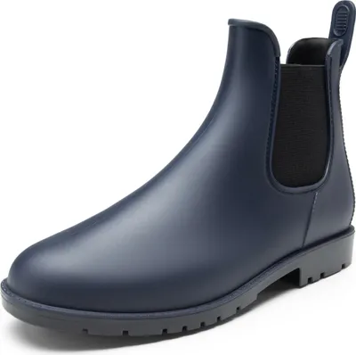 Produktbild von DREAM PAIRS Gummistiefel Herren Halbhoch Chelsea Boots Arbeitsschuhe wasserdichte Stiefel,Size 44,Blau,SDRB2401M-E