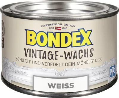 Produktbild von Bondex Vintage-Holzwachs kreideweiß 250 ml