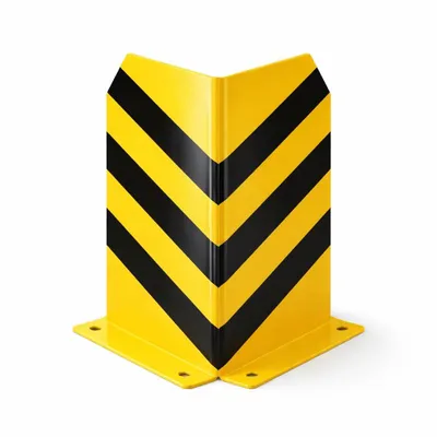 Produktbild von Lagerschutz Eckschutz Stahl 40 cm – Rammschutz Winkel & Anfahrschutz für Regale, Hochregale, Einfahrt, Hof & Garage (40 cm Höhe)