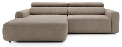Obrázek produktu pro Selsey Fando – rohová sedačka s možností rozložení na lůžko, tvar L, pro 4 osoby, béžová sametová látka, 252 cm