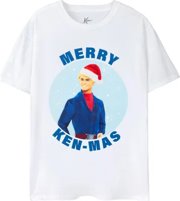 Produktbild von Barbie - "Merry Kenmas" T-Shirt für Herren NS7843 (XL) (Weiß)