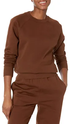 Produktbild von A. Essentials Damen Oversize-Reglan-Pullover, Sweatshirt, Dunkelbraun, Größe XL