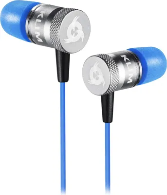 Produktbild von KLIM Fusion Kopfhörer in Ears mit Mikrofon - Langlebig - Innovativ: In-Ear Kopfhörer mit Memory Foam - 3.5 mm Jack - Sport Gaming In Ear Kopfhörer - Blau