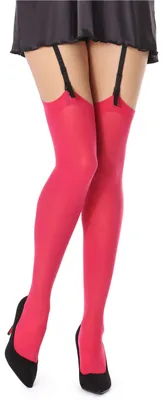 Produktbild von Bellivalini Damen Strapsstrümpfe Mikrofaser 60 DEN BLVFI1007 (Himbeere, XS-S)