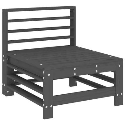 Produktbild von vidaXL Garten-Mittelsofa Grau Massivholz Kiefer