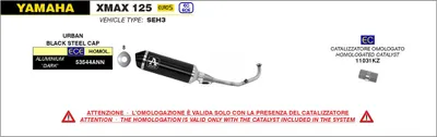 Zdjęcie produktu dla W pełni aluminiowy wydech ARROW urban dark dla Yamaha Xmax 125
