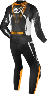 Obrázek produktu pro Berik RSF-TECH PRO perforovaná jednodílná kožená kombinéza na motorku, černá/bílá/oranžová, 58 mm