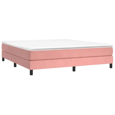 Produktbild von vidaXL Boxspringbett mit Matratze Rosa 160x200 cm Samt