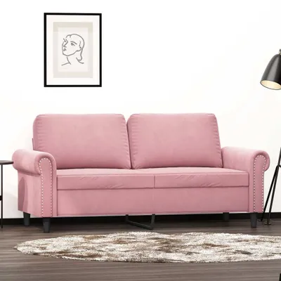 Produktbild von Maison Exclusive - 2-Sitzer-Sofa Rosa 140 cm Samt