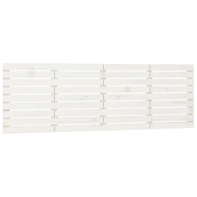 Image de Tête de lit murale Blanc 166x3x63 cm Bois massif de pin