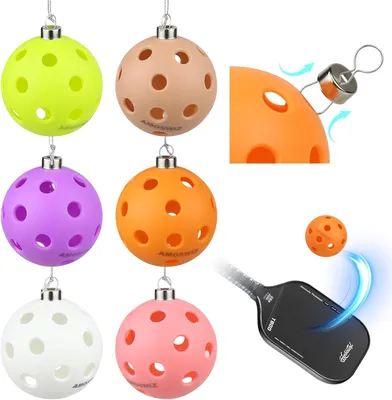 Imagen del producto de Pelotas de pickleball, 6 colores, diámetro de 7,3 cm, para uso recreativo