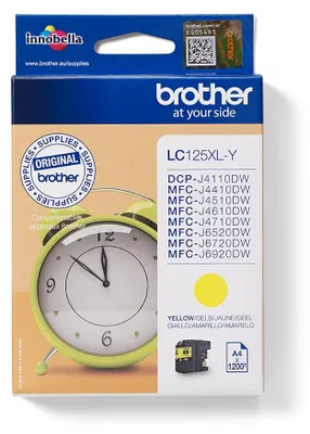 Zdjęcie produktu dla Żółty wkład do drukarki Brother LC125XLY