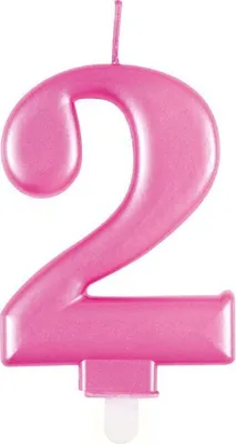 Produktbild von Auswahl Zahlenkerze Pink Metallic Zahl 0-9