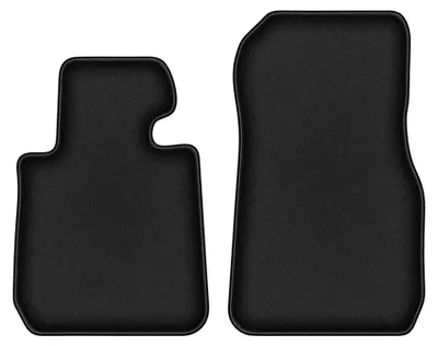 Image de Tapis avant en moquette pour BMW 3 F30 2011-2018 (berline) – 2 pièces, noirs, sur mesure – Wielganizator DURBAN