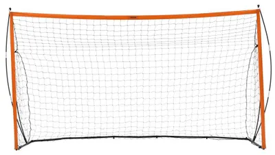 Image de But de football portable, orange - 3,66 x 1,83 m - Structure en acier, fibre de verre, filet en PE