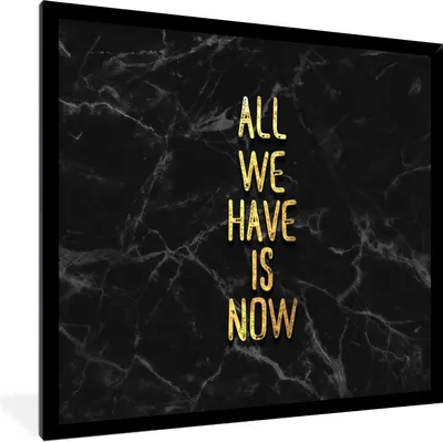 Produktbild von MuchoWow® Gerahmtes Poster Zitat - Motivation - Marmor 40x40 cm - Poster mit Schwarzem Bilderrahmen Wandposter Rahmen Foto Bilder - Mit Rahmen - Wanddekoration Schlafzimmer