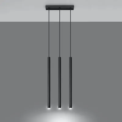 Productafbeelding van Hanglamp PASTELO 3, zwart, SL.0470, Sollux