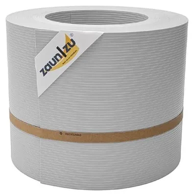 Produktbild von Sichtschutzstreifen zaun|zu RILLE 26m Rolle PP Zaunblende Doppelstabmattenzaun Lichtgrau 26m