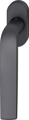 Produktbild von FSB Fenstergriff 341267 - Griff auf ovaler Rosette, Aluminium schwarz matt