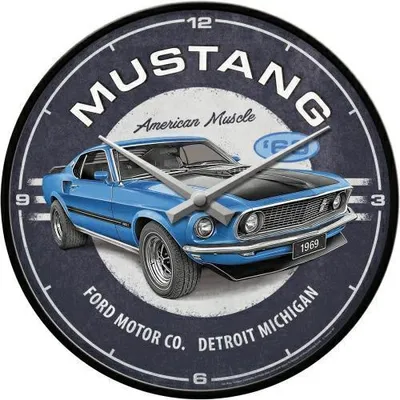 Zdjęcie produktu dla Zegar Ścienny Ford Mustang 1969