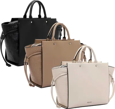 Produktbild von Tamaris Damen Shopper Handtasche groß seitliche Erweiterung Relief Juliane 31902, Farbe:Beige