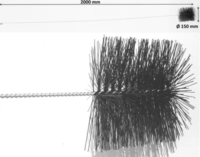 Produktbild von Ofenrohr Bürste Ofen Reiniger Ofenrohrbesen Rohrbesen Rohrreiniger Ø15cm 2000mm