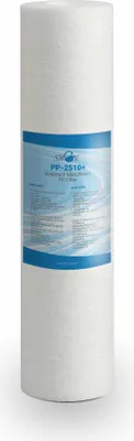 Obrázek produktu pro Bellerofonte sedimentační filtr vodní filtr meltblown filtr 10 palců 25 mikronů z polypropylenu. Odstraňuje písek, částečky rzi a suspendované nečistoty do 25 mikronů, 1 kus