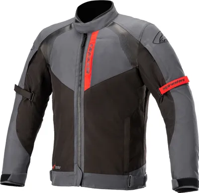 Image de Veste textile moto Alpinestars Headlands Drystar, noir/gris/rouge, S