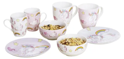 Produktbild von Becher 350ml 6er Set sortiert Unicorn