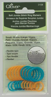 Produktbild von Clover Weiche Jumbo-Markierringe - Maschenmarkierer - 3108