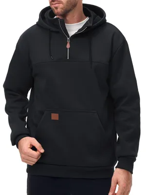Produktbild von Herren Hoodie mit Reißverschluss und Kängurutasche