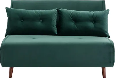 Produktbild von 2-Sitzer Schlafsofa in Velours flaschengrün - URIBIA
