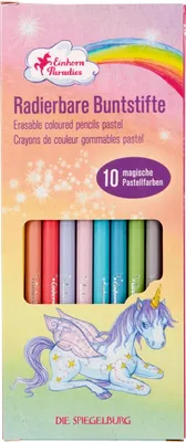 Produktbild von Einhorn-Paradies - Radierbare Buntstifte Pastell