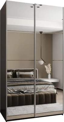 Produktbild von MEBLE KRYSPOL LUX 2 Schrank - 245,5x140x64cm - Schwarz, Artisan, Silber