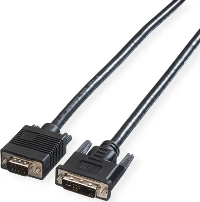 Produktbild von ROLINE DVI-VGA-Kabel, DVI (12+5) ST - HD15 ST, 3 m