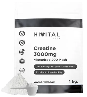 Zdjęcie produktu dla Kreatyna 3000 mg | 1 kg wegańskiego proszku