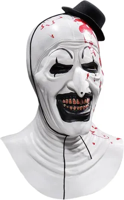 Produktbild von Weiße Clownmaske Horror-Kostüm Terrifier Schrecklich Realistische Latexmaske