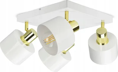 Zdjęcie produktu dla Lampa Sufitowa Żyrandol Plafon Classic Spot 483-AG4 LED E27 White Gold