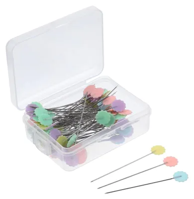 Produktbild von 100stücke Näh-ortungsnadeln Mit Pflaumenblütenkopf Pin-positionierungsnadeln Zum Nähen Und Basteln Dekorative Nadeln Aus Kunststoff Und Stahldraht Für Schneiderbedarf