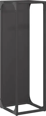 Produktbild von vidaXL Brennholzregal Schwarz 25x25x80 cm Kaltgewalzter Stahl