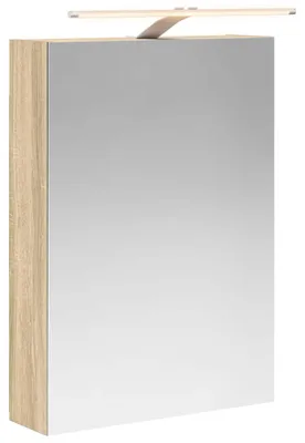 Image de Armoire de salle de bain avec miroir et porte vidaXL, chêne Sonoma, 50 x 14,5 x 70 cm