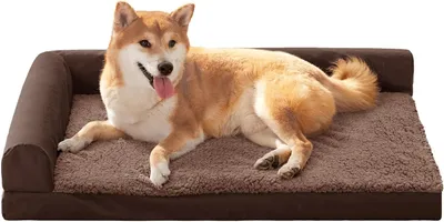 Immagine prodotto di Cuccia ortopedica per cani, lavabile, taglia media, 76 x 51 cm, marrone, per cani