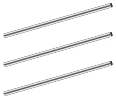 Edelstahl Rundrohre 12 mm x 0,2 mm x 150 mm, 3 Stück