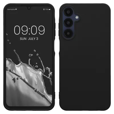 Produktbild von kwmobile Handyhülle für Samsung Galaxy A25 Hülle - TPU Case - Kabelloses Laden - Schutzhülle Cover in Schwarz