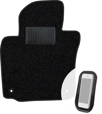 Produktbild von moto-MOLTICO Fahrer Fußmatte Auto Velours Fahrerseite Autoteppiche Schwarz Fahrermatte 1-teilig passend für VW Golf V Jetta V 2003-2010