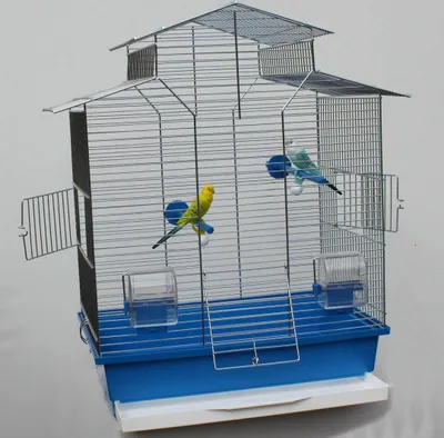 Produktbild von XXL Vogelkäfig  Vogelbauer Wellensittich Finken Kanarien Käfig Neu Iza blau