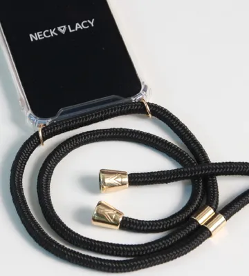Produktbild von Necklacy Necklace Handyband mit Case für iPhone Xs Max gold schwarz