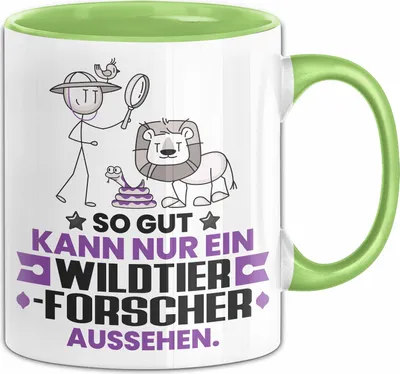 Produktbild von Wildtierforscher Geschenk Tasse So Gut Kann Nur Ein Wildtierforscher Aussehen Geschenkidee Kaffee-Becher (Grün)