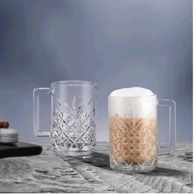 Produktbild von Pasabahce Timeless Kaffeeglas und Teeglas mit Henkel, Set 2x310 ml
