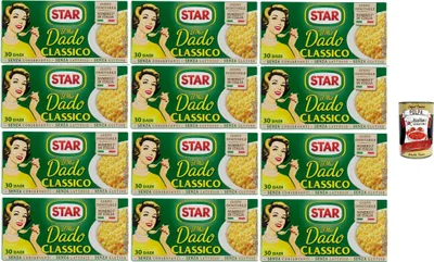 Produktbild von Star il mio Dado Classico 30 Dadi, Suppenwürfel Brühe klassisch reich an Geschmack, 12x 300 g + Italian Gourmet polpa 400g